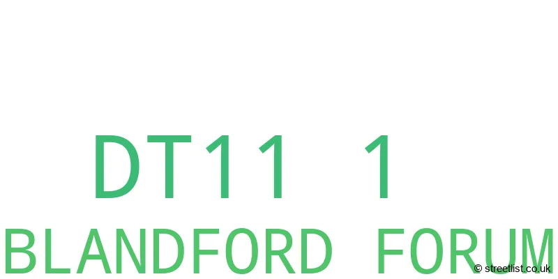 A word cloud for the DT11 1 postcode